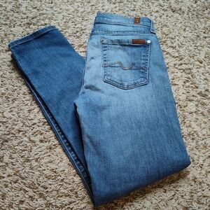 7 For All Mankind Josefina Skinny Boyfriend‎ Women Sz 24 Stretch Jeans